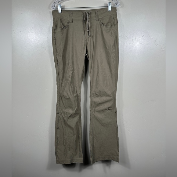 Prana Stretch Zion Halle Pant in Khaki Brown Size 8 - Picture 1 of 5